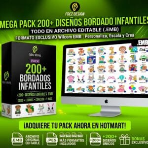 Mega Pack Bordados Infantiles Editables Wilcom