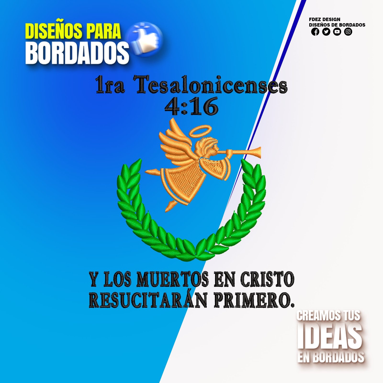 Ángel Trompetero con Texto Bíblico