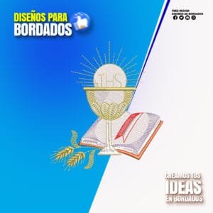 Cáliz, Hostia y Biblia