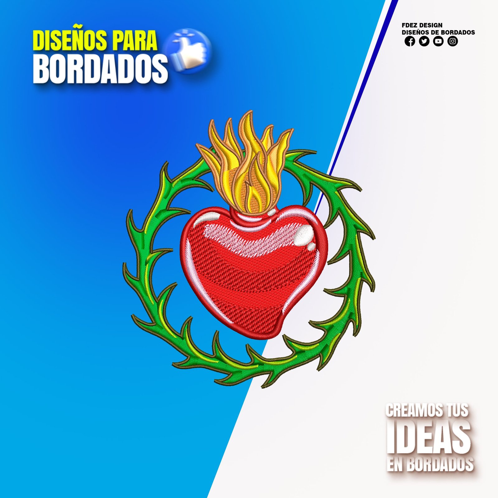 Corazón de Jesús con Corona de Espinas