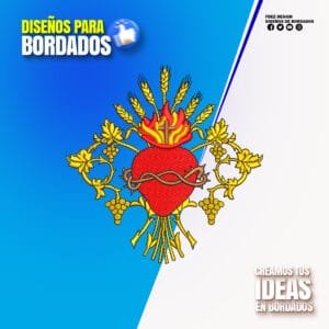 Sagrado Corazón con Motivos Eucarísticos