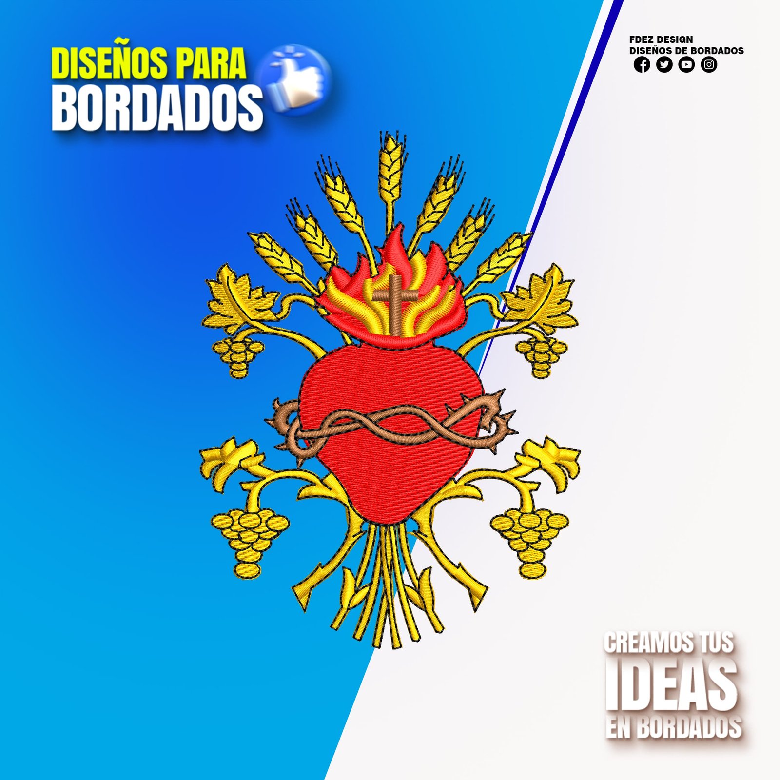 Corazón de Jesús entre Vides y Espigas