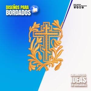 Cruz Ortodoxa Decorada con Hojas