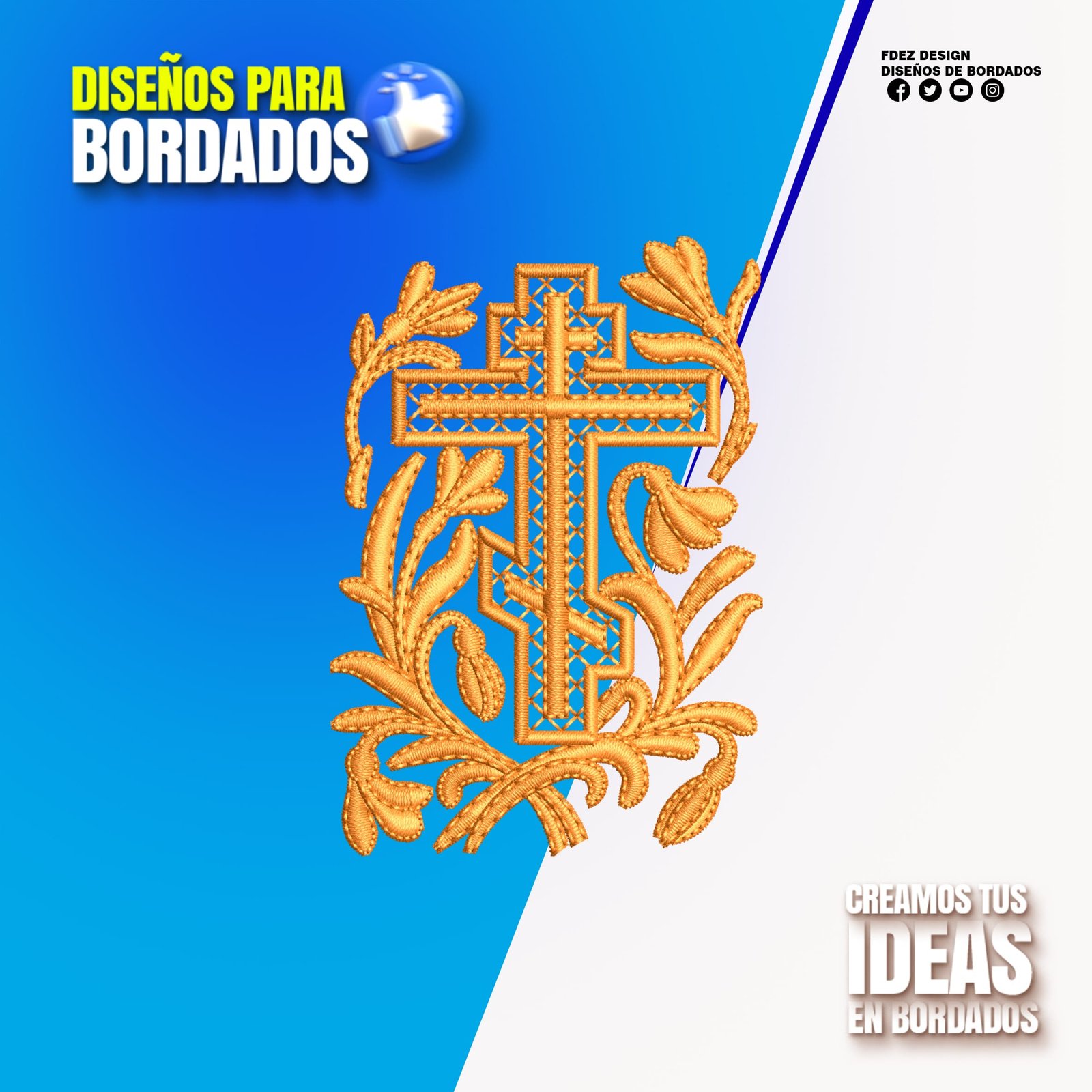 Cruz Ortodoxa Decorada con Hojas