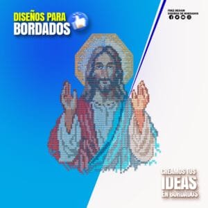 Jesús Estilo Punto de Cruz