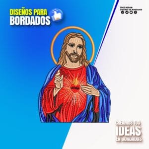 Jesús Sagrado Corazón Manto Azul