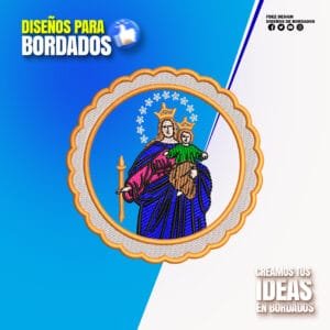 Virgen María con el Niño Jesús en Medallón