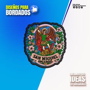 Parche San Miguel Arcángel con Marco Floral