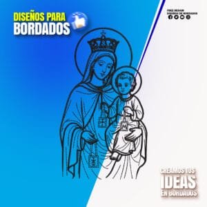 Virgen del Carmen con Niño Jesús y Escapularios